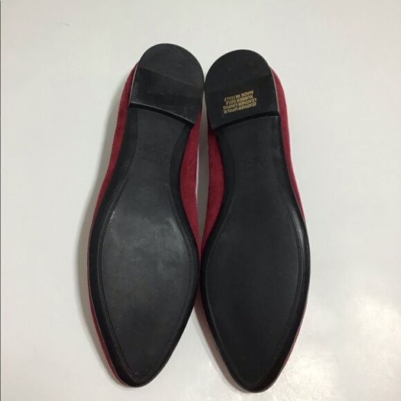 Attilio Giusti Leombruni Dark Red Leather Flats Suede New Size 38 - Picture 3 of 8